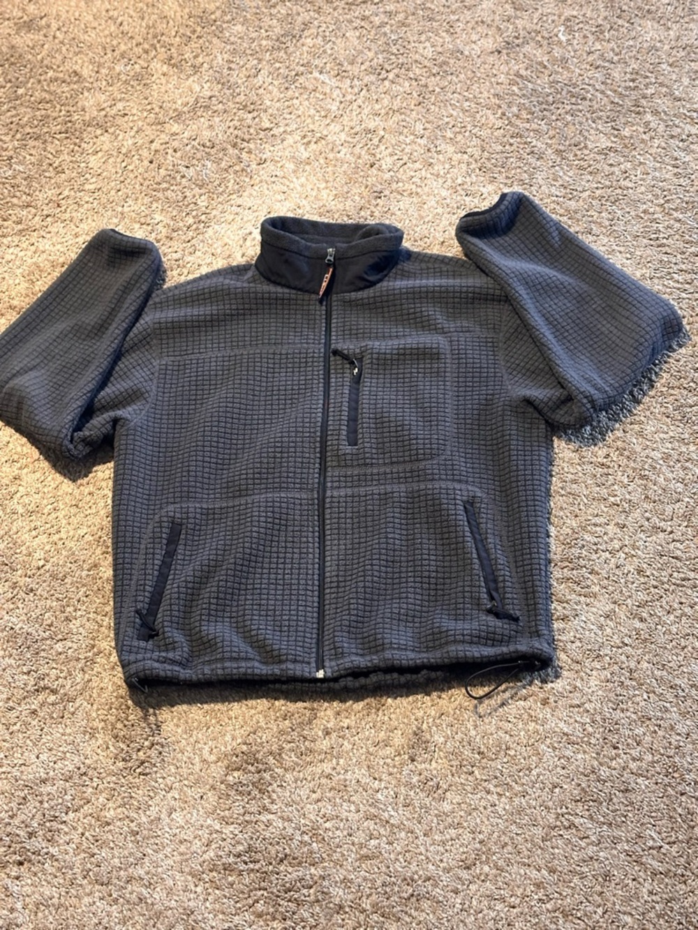 LL Bean Full Zip Grey Fleece Jacket Size M